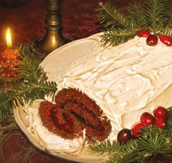 Bûche de Noël choco-framboise sans gluten