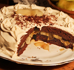 Gâteau au chocolat et aux poires sans gluten