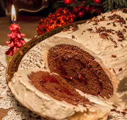 Bûche de Noël à la crème glacée
