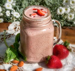 Smoothie aux fraises sans gluten