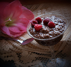 Pouding chia et chocolat sans gluten