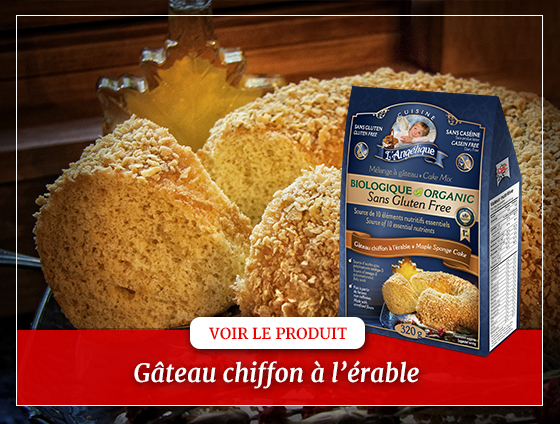 Gâteau chiffon à l'érable sans gluten