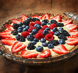 Tarte à la crème pâtissière et aux petits fruits