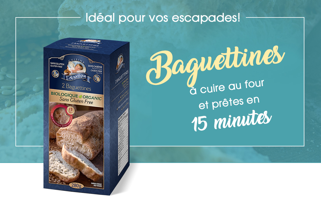 Pain baguettines de Cuisine l'Angélique. Délicieux et sans gluten