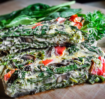 Recette sans gluten Omelette aux légumes