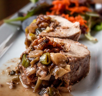 Recette sans gluten Filets de porc à l’érable farcis aux poires et aux noix