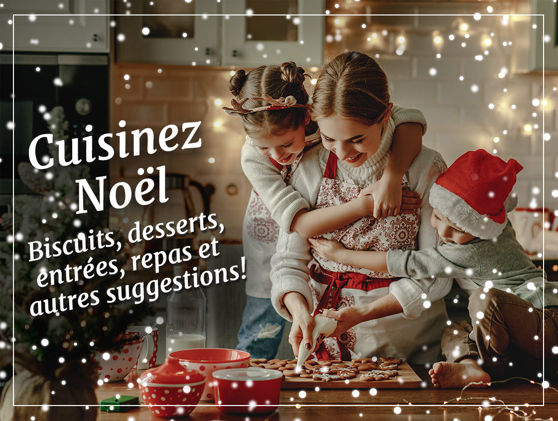 Cuisinez Noël, Biscuits, desserts, entrées, repas et autres suggestions sans gluten!
