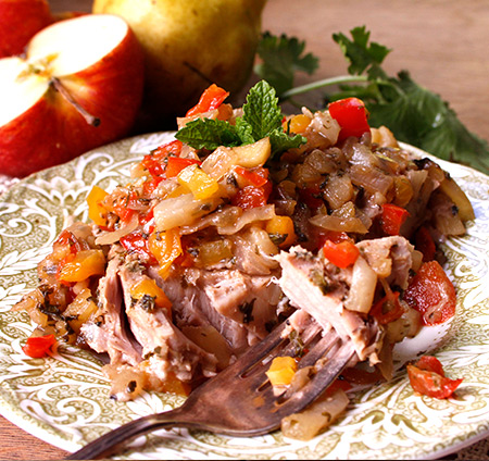 Saumon à la salsa d'érable, de pommes et de poires sans gluten