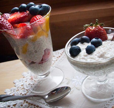 Pouding fruité
au chia sans gluten