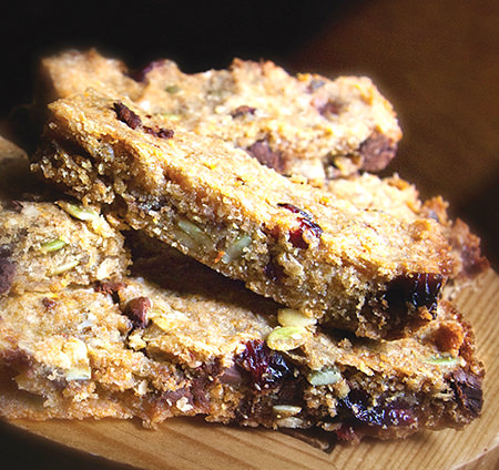 Barres tendres
granola. Recette sans gluten