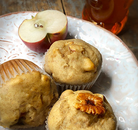 Recette de Muffins aux pommes et miel sans gluten