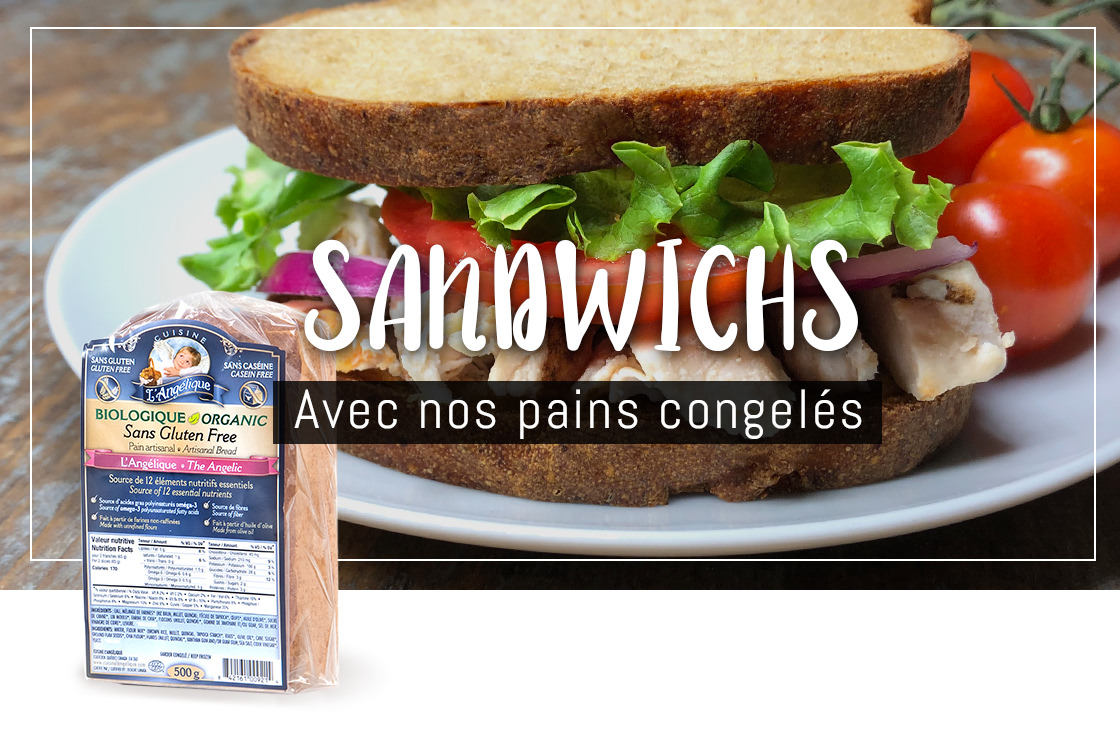 Sandwichs avec nos pains congelés tranchés sans gluten