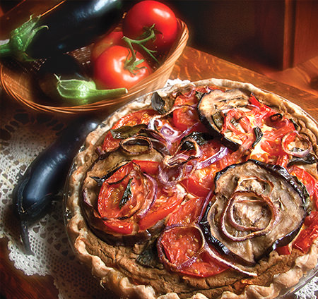 Recette Tarte à l'aubergine sans gluten