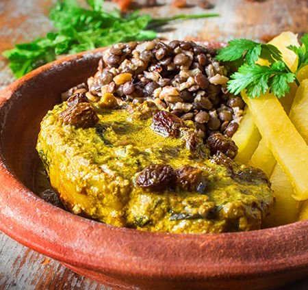 Recette sans gluten Porc à la 
marocaine