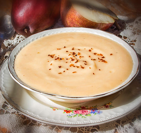Recette sans gluten Potage de navet, panais, poire et érable