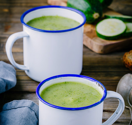 Recette sans gluten Velouté de courgettes et poireaux