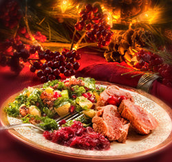 Poitrines de canard au chutney de canneberges