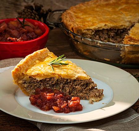Recette de Tourtière porc et lentilles sans gluten