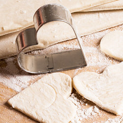 Recette sans gluten Biscuits moulés
en coeur