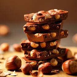 Recette sans gluten Chocolat aux noisettes 
et à la fleur de sel