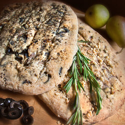 Fougasse à la grecque 
ou aux poires sans gluten