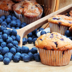 Muffins bleuets et érable - Recette sans gluten