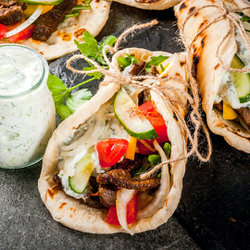 Pain pita à partir de notre croûte à pizza précuite sans gluten