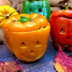 Poivrons farcis d’Halloween