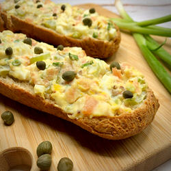 Baguettine  sans gluten farcie au saumon fumé