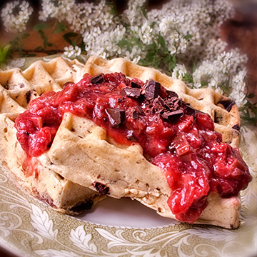 Recette Gaufre aux 
morceaux de chocolat sans gluten