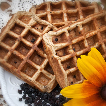 Recette Gaufres 
à la citrouille sans gluten