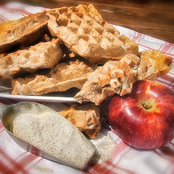 Recette Gaufres aux pommes
et au sarrasin sans gluten
