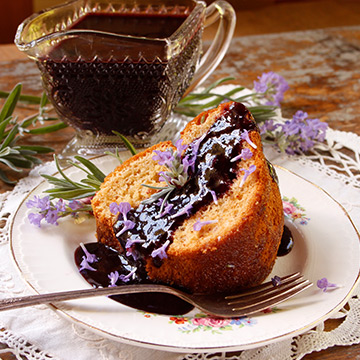 Gâteau miel et lavande sans gluten