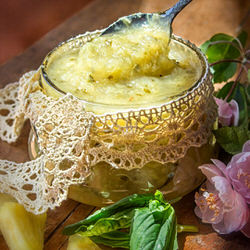 Compote de pommes, rhubarbe et ananas sans gluten