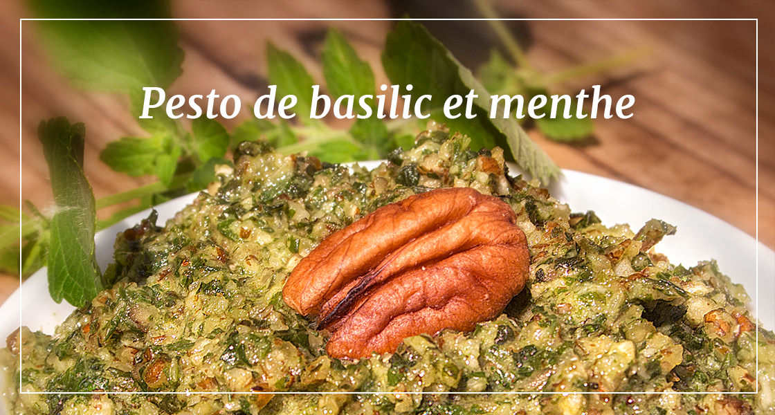 Pesto de basilic et menthe