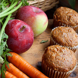 Muffins pommes-carottes sans gluten