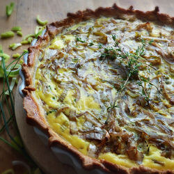 Quiche oignon et poireau sans gluten