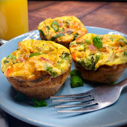 Recette sans gluten Omelettes-muffins