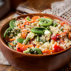 Recette sans gluten Salade asiatique de quinoa et asperges