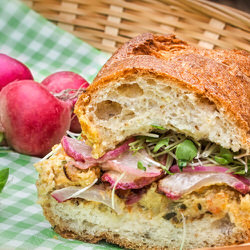 Recette sans gluten Sous-marin au végé-pâté et aux radis