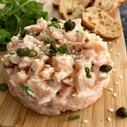 Recette sans gluten Tartare aux deux saumons