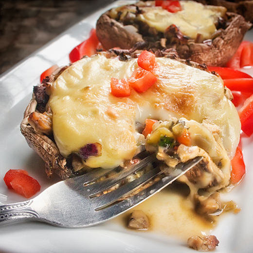 Portobellos farcis au tempeh sans gluten