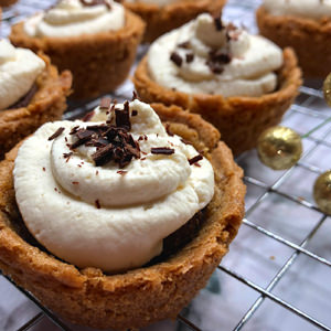 Tartelettes de biscuit à la mousse au chocolat sans gluten