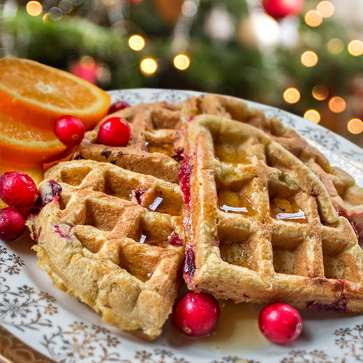 GaufresOrange & Canneberges sans gluten