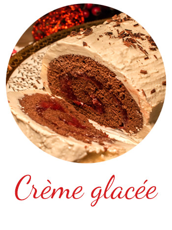 Bûche de Noël à la crème glacée sans gluten