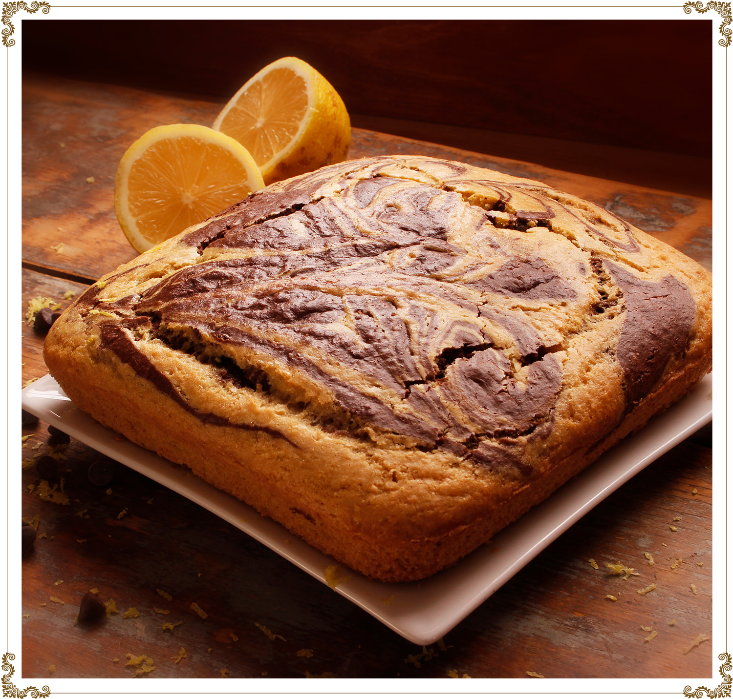 Recette de Gâteau marbré citron et chocolat sans gluten et sans produits laitiers de Cuisine l'Angélique.