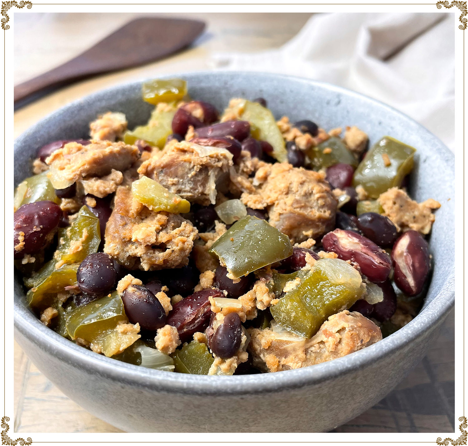 Slow cooker bean and sausage chowder Recipe Gluten-free, Dairy-free, Organic from Cuisine l’Angélique.