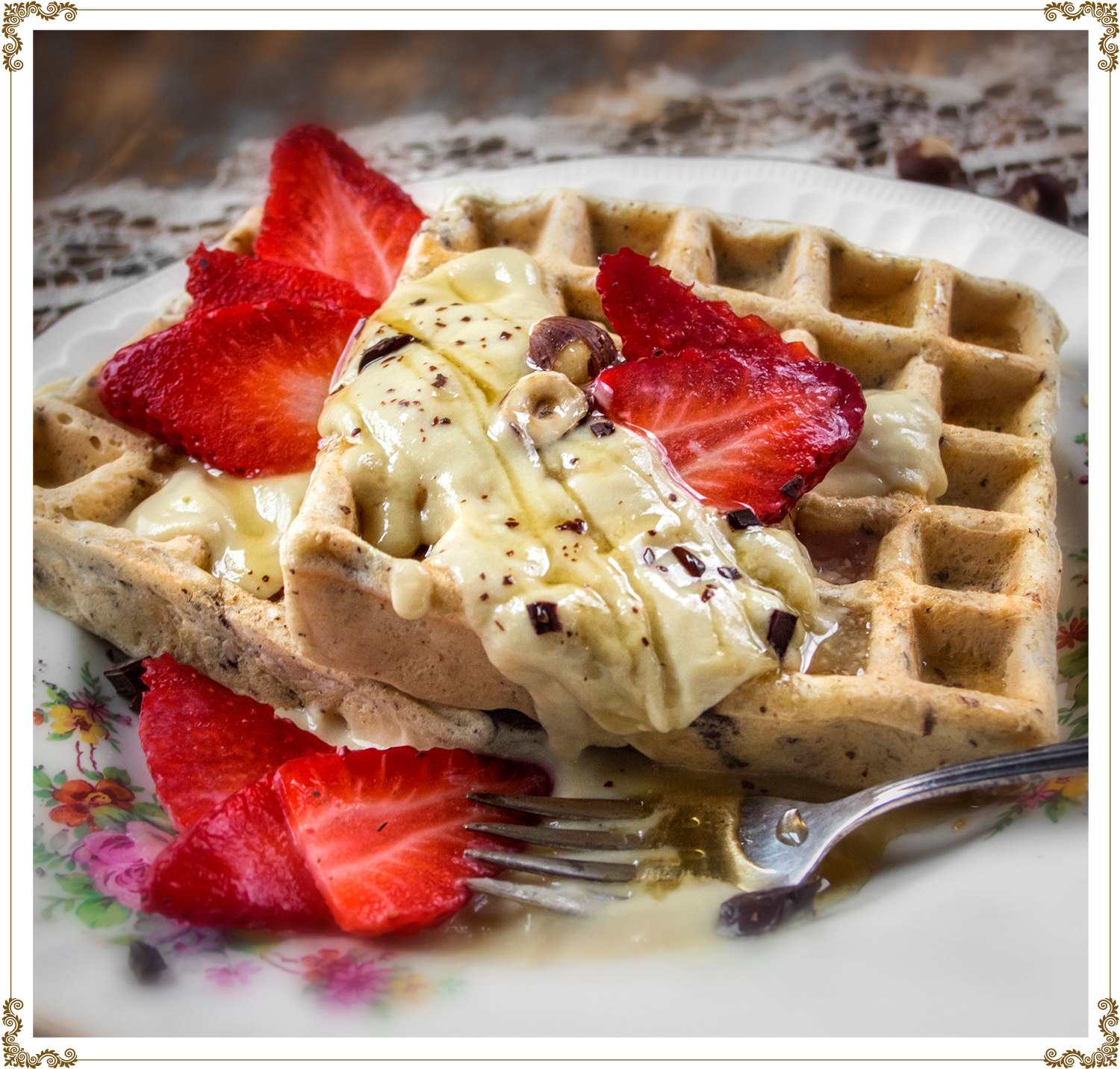 Recette de Gaufres aux noisettes sans gluten et sans produits laitiers de Cuisine l'Angélique