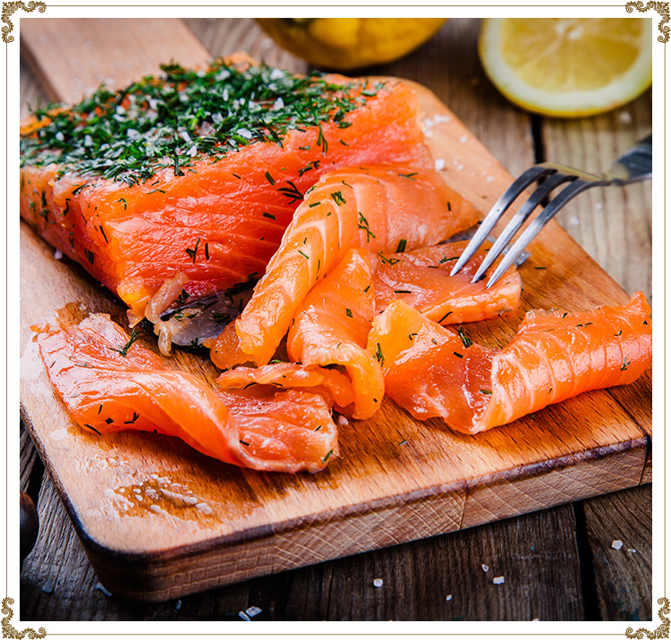 Salmon or trout gravlax
Gluten-free, dairy-free (casein-free) and hypotoxic recipe
