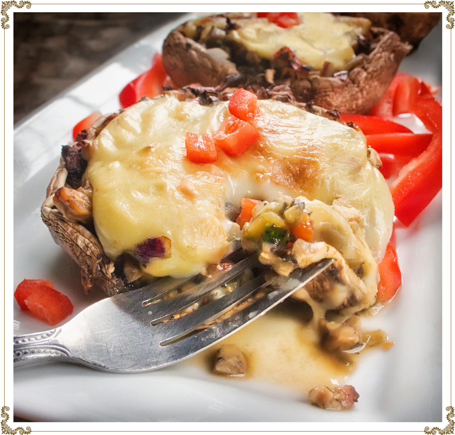 Portobello mushrooms stuffed with tempeh Recipe Gluten-free, Dairy-free, Organic from Cuisine l’Angélique.